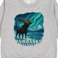 thumbnail image 3 of Inktastic Fairbanks Alaska Moose Northern Lights Scenic Art Toddler Sweatshirt, 3 of 4