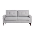 thumbnail image 2 of Lifestyle Solutions Luna Modern Loveseat, Gray Fabric, 2 of 9