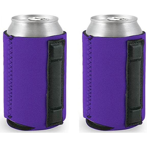 Blank Magnetic Neoprene Can Coolie (2 Pack Purple)