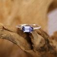 thumbnail image 3 of 925 Sterling Silver Ring, Hexagon Cut Tanzanite Ring, 6 Prong Jewelry, Solitaire Ring, Handmade Jewlery, Delicate Minimalist Ring, 3 of 5