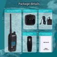 thumbnail image 2 of Retevis RM21 Radio Marine Portative, Radio Flottante Bidirectionnelle Étanche IP67, Micro à Réduction de Bruit, 1800 mAh, Écran LCD Rétroéclairé Radio Maritime, NOAA, Interne, 2 of 9