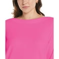 thumbnail image 5 of Rafaella Women's Bell Sleeve Boatneck Drapey French Terry Knit Top, 5 of 16