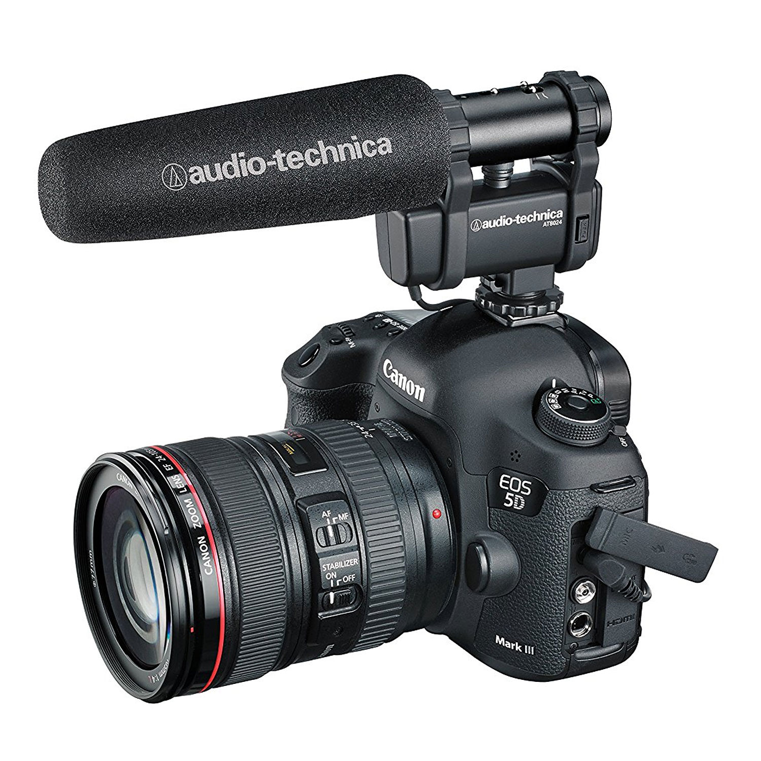 Audio-Technica AT8024 Stereo/Mono Camera-Mount Condenser Microphone