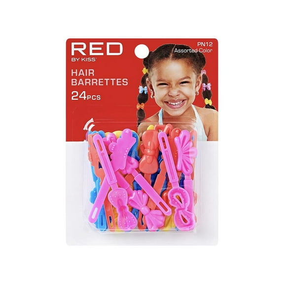Kids Hair Barrettes 24pcs - Red by Kiss