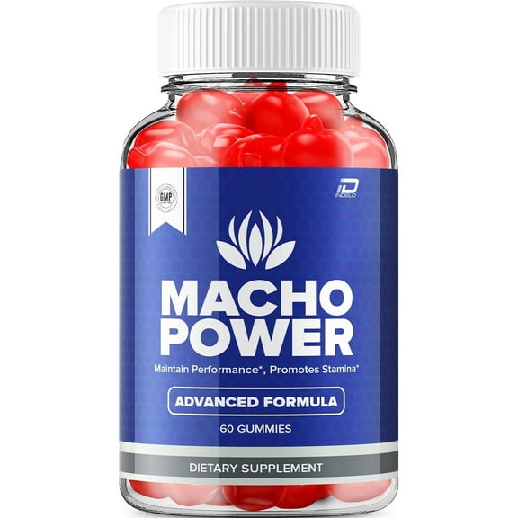 Macho Power Gummies for Men - MachoPower Male Performance Gummies, Energy, Optimal Balance, 60 Gummies