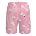 thumbnail image 6 of Disketp Men'S Swim Trunks Hawaiian Breathable Surf Beach Swimsuits Mesh Lining Beach Shorts With Pockets-Pink Flamingos And Flowers, 6 of 9