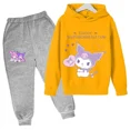 thumbnail image 3 of Chándal informal divertido de Hello Kitty para niños, sudaderas con capucha Kuromi para niños, conjuntos de 2 piezas, pantalones largos, trajes para niñas bebés, chándal deportivo, 3 of 5