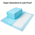 thumbnail image 6 of QARUN 2026 New 40Pcs Puppy Pads Pet Training Puppy Essentials Develop Habits Pee Pads for Dogs Blue L for House Training Puppies Indoor Use Pet Care Travel., 6 of 6