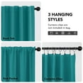thumbnail image 4 of Deconovo Short Blackout Curtains for Small Windows Rod Pocket and Back Tab Curtains (42"x45", Turquoise, 2 Panels), 4 of 8