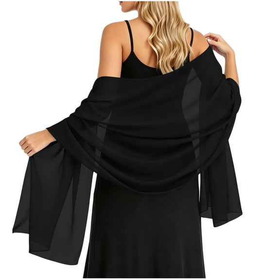 Umfun Women's Soft Sheer Shawl Wrap Scarf - Versatile Lightweight Chiffon Shawl for Evening Dress & Beach Outings