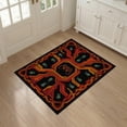 thumbnail image 3 of ODIKA 3'x5' Washable Accent Rug Pet Friendly, Non-Shedding Mat Gamepad Motif Border Cracked Field Burst Alfombra Gamer Glowing Playful for Bedside, Nursery Room, 3 of 7