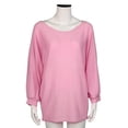 thumbnail image 2 of Turilly Women Oversized Batwing Knitted Pullover Loose Sweater Pink, 2 of 4