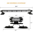 thumbnail image 5 of YOMTOVM 28" 54LED Amber Emergency Vehicle Strobe Light Bar Rooftop Double Side Warning Traffic Advisor, Amber, 5 of 7