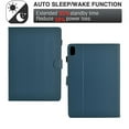 thumbnail image 2 of Case for iPad mini 7th Generation (A17 Pro) 2024 8.3" / mini 6th Gen 8.3" 2021, Carbon Fiber Texture PU Leather Multi-Angle Viewing Stand Shockproof Flip Case with Card Slots Magnetic Clasp, Darkblue, 2 of 6