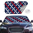 thumbnail image 2 of Balery Patriotic Star Windshield Sun Shade, Car Front Window Sunshade Cover ,Automotive Interior Portected Blocks Uv Rays For Car Pickup Truck Suv Accessories- Small, 2 of 7