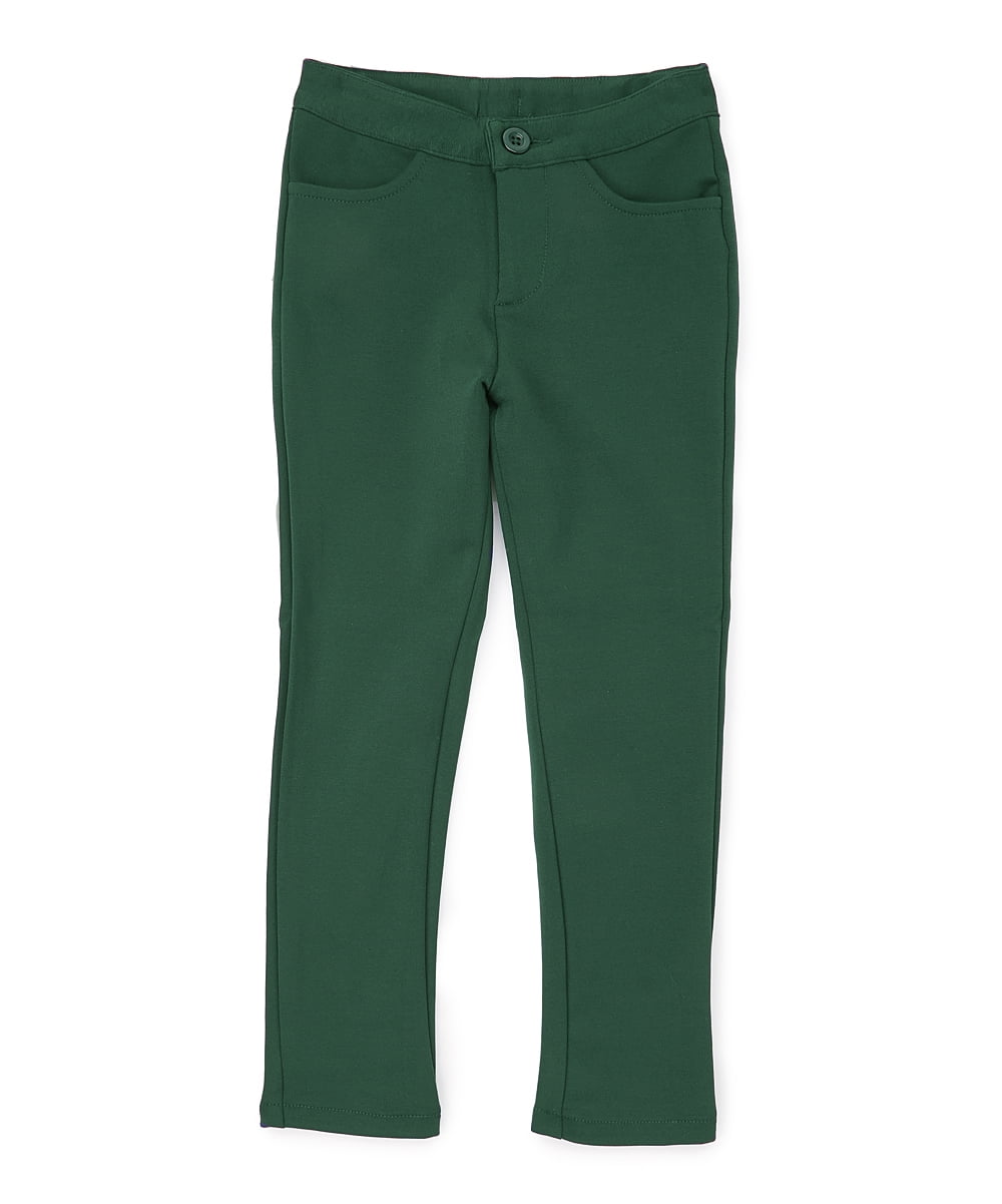 unik Girl Premium Stretch Pants Regular and Plus/Half Sizes Grey Hunter Green Black Navy Khaki 