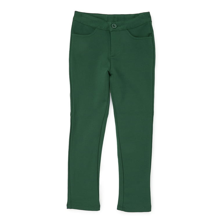UNIK Girl Premium Stretch Pants, Hunter Green Size 6 