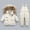 01 Beige, variant on Snow Suit for Kids Thicken Winter Warm Toddler Snowsuit Fashion Solid Color Windproof Bib Ski Snow Pant Coat