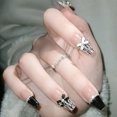thumbnail image 4 of 1 Juego de parches tipo varios estilos, alto nivel de apariencia, kit de manicura de uñas postizas extraíbles, decoración de uñas, 4 of 5