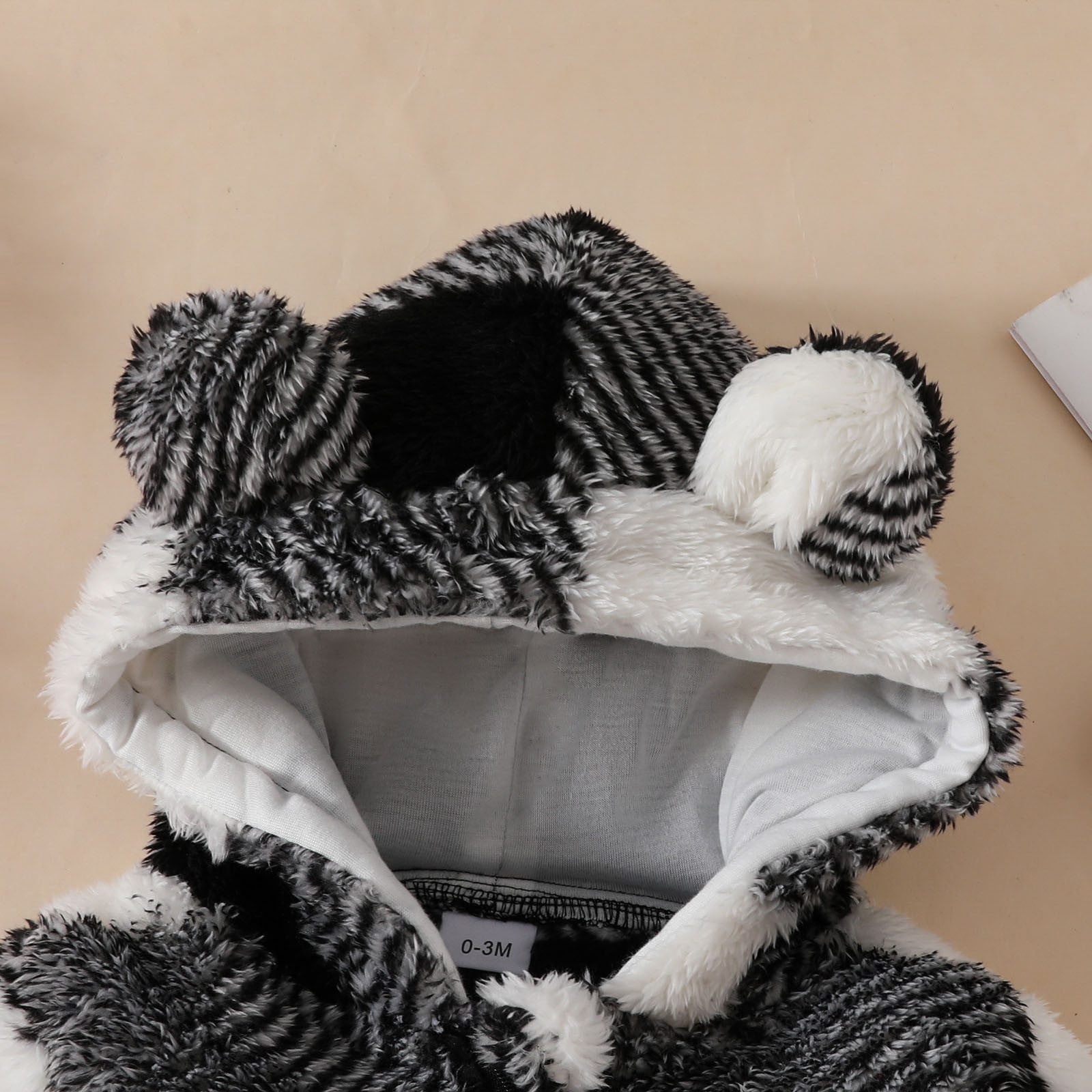 XDZJLR Baby Girls Boys Jumpsuits Boys Girls Long Sleeve Plaid Hooded Romper Homewear Sleepwear Pjs Black 3-6 Months
