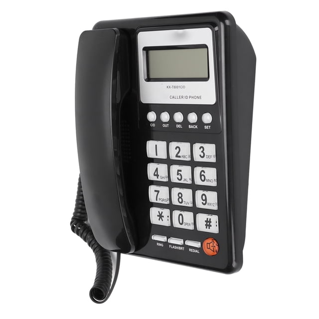 Teléfonos fijos, KX‑T8001CID Llamada telefónica con cable Teléfono fijo con cable para el hogar Teléfono con cable para oficina Rendimiento de primer nivel