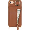 thumbnail image 6 of iPhone 7 8 SE (2020) Case with Card Holder for Women, iPhone 7 Phone Case Wallet with Strap Credit Card Slots Crossbody with Kickstand Zipper Shockproof Case for iPhoneSE (2020) - Brown, 6 of 16