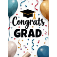 thumbnail image 4 of Graduation Party Supplies Congrats Grad Banner Backdrop Background with Balloons and Confetti Decorations for Graduation Ceremony Celebration Classroom Event, 4 of 4