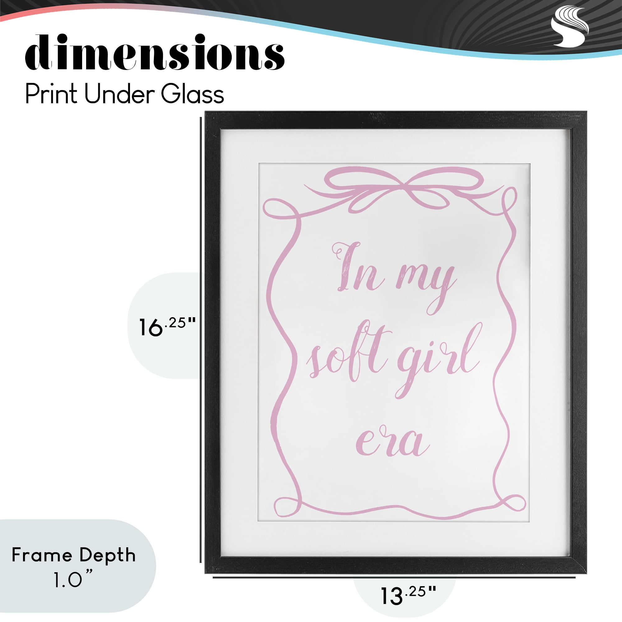 Stupell Industries In My Soft Girl Era Black Framed Print Under Glass, design by Lucille Price