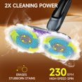 thumbnail image 3 of Steam Mop with LED Headlights, Dual Scrubbing Head, Adjustable Steam Control, Anti-Slip Swivel Head, 3 of 8