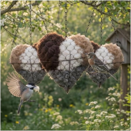 Handmade Alpaca Fiber Bird Nesting Heart Alpaca Bird Nesting Material Holder Refillable Birds Haven Heart Shape Hummingbird Nesting And Nest Materials Winter Fowl Gifts Animal Hummingbirds Lovers Handmade Alpaca Fiber Bird Nesting Heart Alpaca Bird Nesting Material Holder Refillable Birds Haven Heart Shape Hummingbird Nesting And Nest Materials Winter Fowl Gifts Animal Hummingbirds Lovers