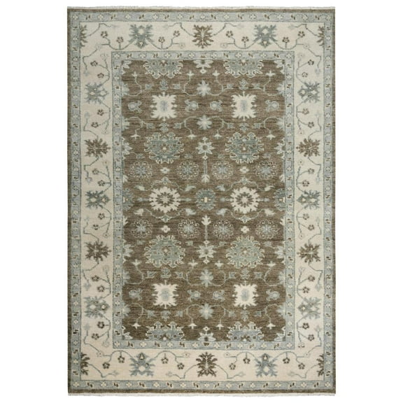 Alora Decor Abby 8' x 10' Traditional Brown/Blue/Brown Hand Knotted Area Rug