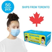 50 pcs Kids Disposable 3-ply Face Masks - Age 4-12 - In Stock and Ready to Ship