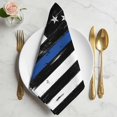 thumbnail image 2 of Blue American Flag Cloth Napkins, Vintage USA Flag Stars Washable and Reusable Dinner Napkins Set of 2, Table Napkin for Kitchen Party Birthday Wedding Hotel Housewarming 20"x20", 2 of 9