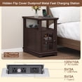 thumbnail image 4 of PLAMLE End Tables for Living Room with Storage Shelf,Narrow Sofa Side Table Slim Chair Side Table Adjustable Feet End table for Bedroom, 4 of 8