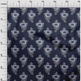 thumbnail image 2 of oneOone Viscose Jersey Fabric Leaves & Floral Block Printed Craft Fabric BTY 60 Inch Wide, 2 of 4