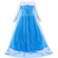 thumbnail image 3 of Elsa Costume Blue Dress Outfit Frozen 8+ Girls, 3 of 4