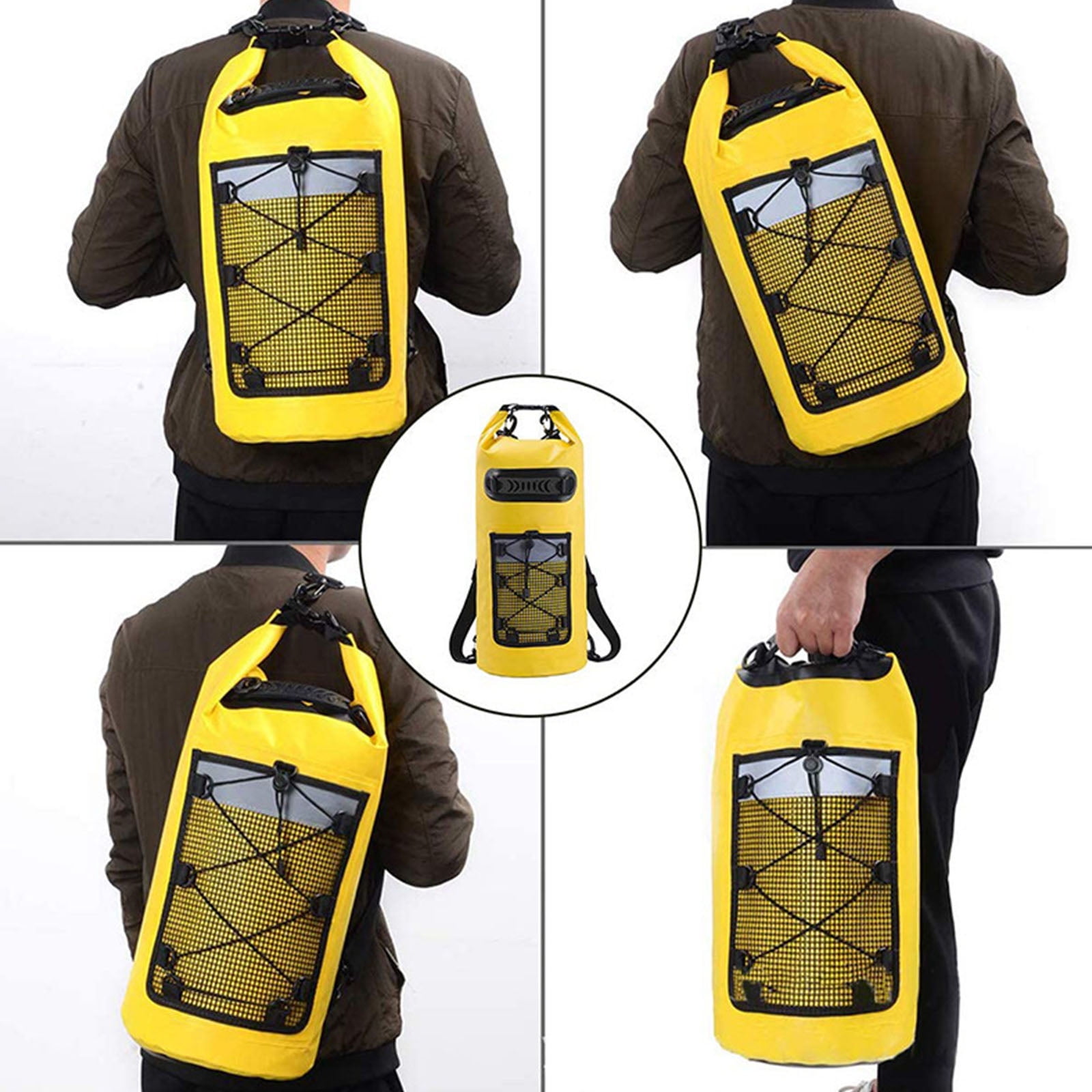 User Friendly Waterproof Bucket Bag PVC Meshes Texture Suitable for Outdoor Users Supporting Choices