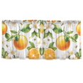 thumbnail image 7 of Yayeee Kitchen Curtains Tier Set of 2 Light Filtering 57"x24" Over Sink Window Panels, Floral Watercolor Oranges, 7 of 7
