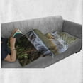 thumbnail image 5 of Rainforest Soft Flannel Fleece Blanket, Rainforest Waterfalls in Kanchanaburi Thailand Summer Travel Exotic Lands, Cozy Plush for Indoor and Outdoor Use, 50" x 60", Green Brown Grey, by Ambesonne, 5 of 5