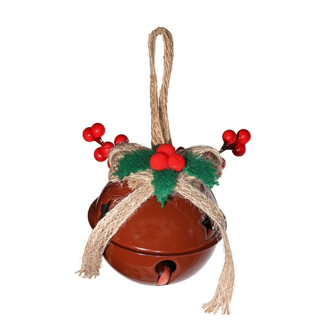 Leodye 1 Packs Christmas Bell Pendant Christmas Bell ,Christmas Pendant Metal Ornament Christmas Decorations Pendant