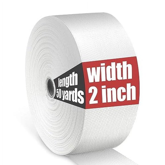 Fiberglass Cloth Tape, 6 oz, 2 inch Wide by 50 yd, Woven Fiberglass Fabrics Tape White 2inch White 2inch