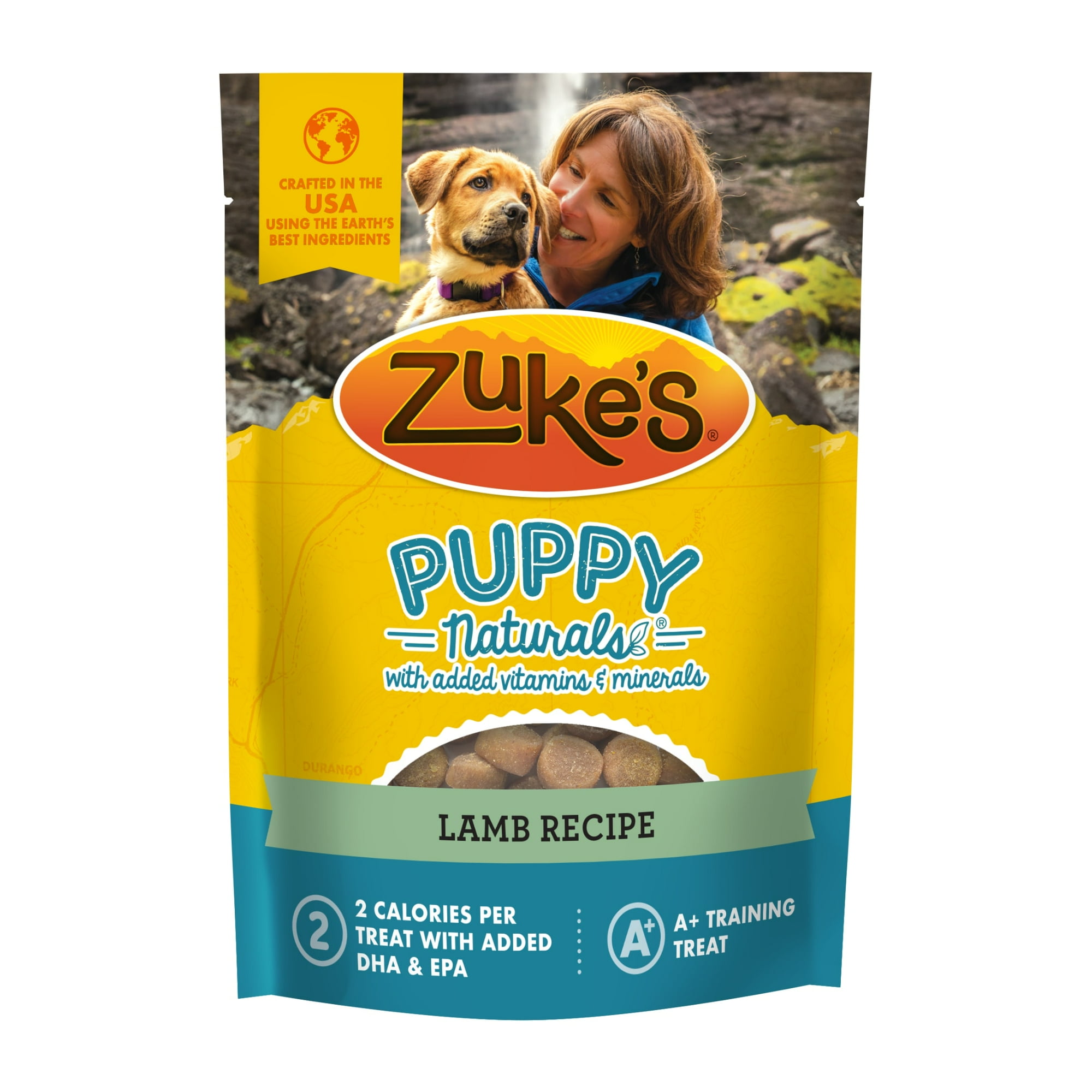 Zuke's Puppy Naturals Dog Training Treats, Lamb & Chickpea Recipe, Tender Chews, 5 oz Pouch