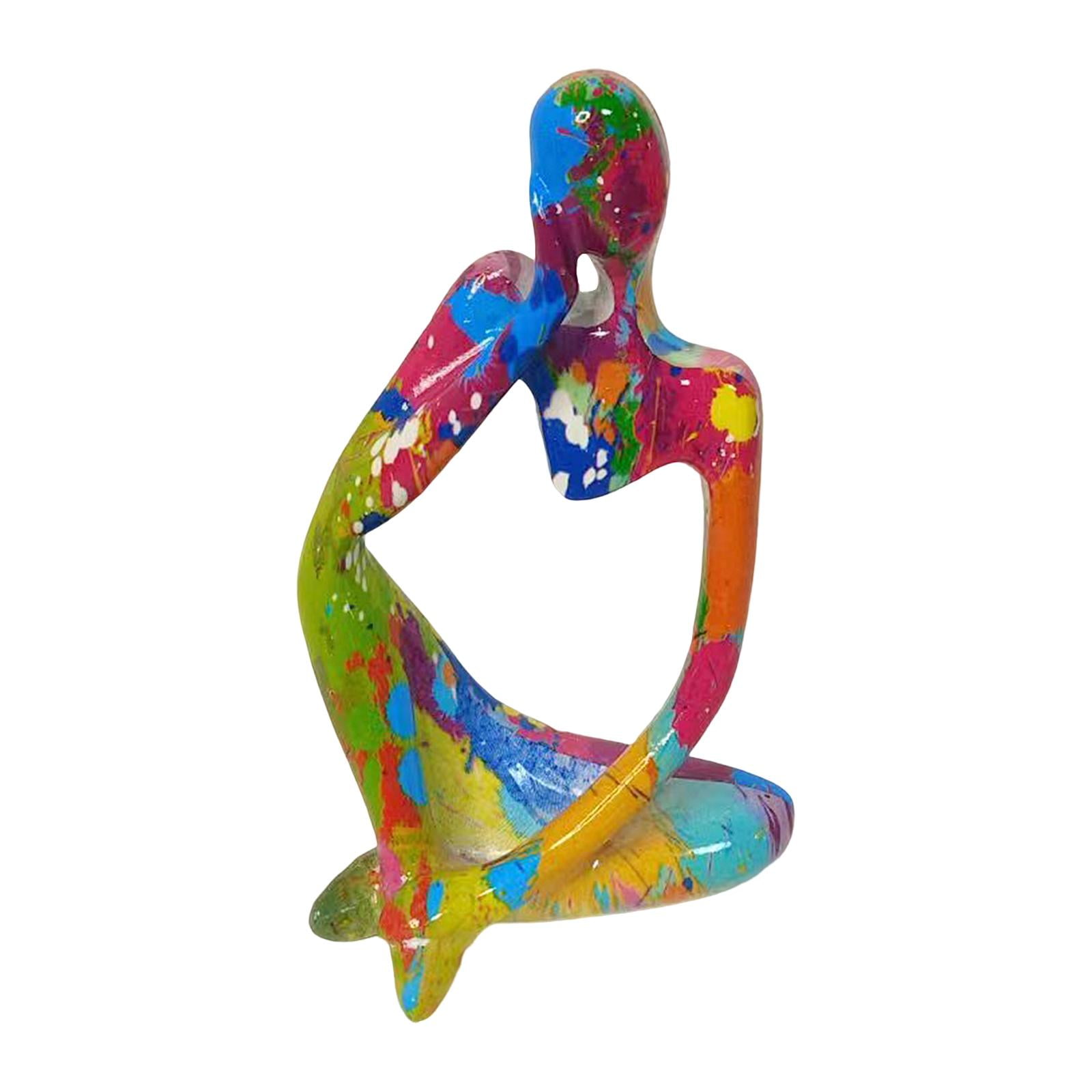 Thinker Sculptures Home Decor Human Figurine Display Modern Decoration