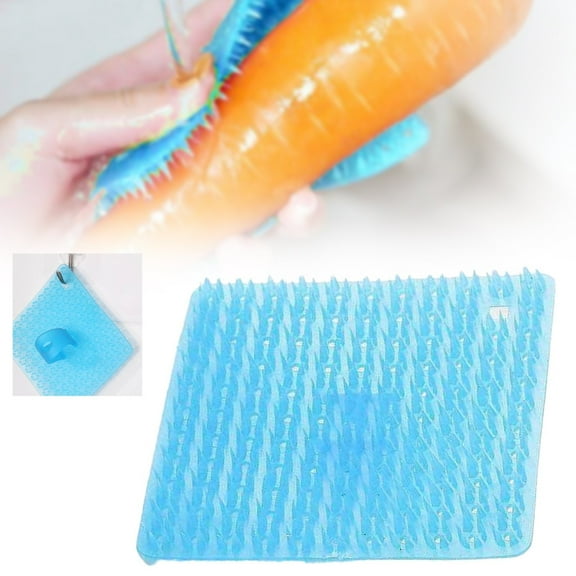 XJGHHSY Vegetable Scrubber Vegetable Cleaning Brushes Multi-Usages Fruit and Veggie Scrubber Carrots Cleaner Scrubber Brush Household Cleaning and Washing Tool,Blue