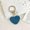 Peacock Blue, variant on Rhinestone Heart Keychain - Single Piece, Sparkling Crystal Love Heart Car Key Ring & Bag Charm Accessory (Multiple Colors Available)