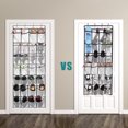 thumbnail image 3 of DISEN 28 Large Pockets Over The Door Shoe Organizer, Hanging Shoe Organizer for Closet, Premium Clear Shoe Rack for Door, Shoes Hanger Organizers Storage Holder for Back of Door and 4Metal Hook White, 3 of 8