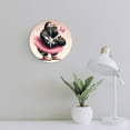 thumbnail image 6 of Home decoration wall clock, cute oranguans dancing ballet funny pattern retro mute non-ticking classic wall clock battery powered suitable for home, living room, kitchen, office decorations, 6 of 6
