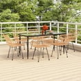 thumbnail image 1 of vidaXL 7 Piece Garden Dining Set Poly Rattan, 1 of 5