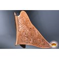 thumbnail image 3 of HILASON Horse Western Saddle Stirrup Cowboy Leather Tapaderos Cover Tan | Covers Covers| Hand Carved, 3 of 5