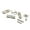 White, variant on 6PCS Bag Lock Set Metal Fastener For Fashion Women Handbag Backpack Repair And Creative Craft Projects